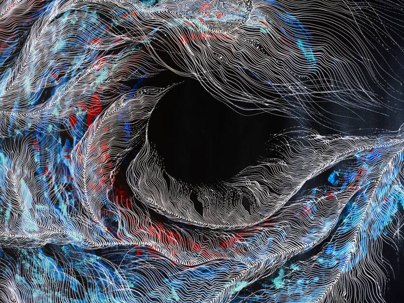Love of the Universe Abstract Painting Natalia Revoniuk - Subjektiv.art