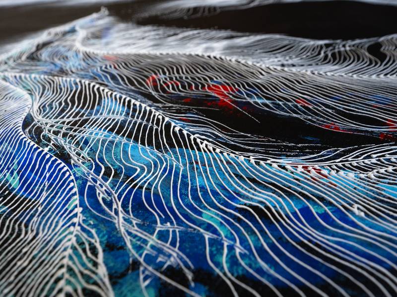 Love of the Universe Abstract Painting Natalia Revoniuk - Subjektiv.art