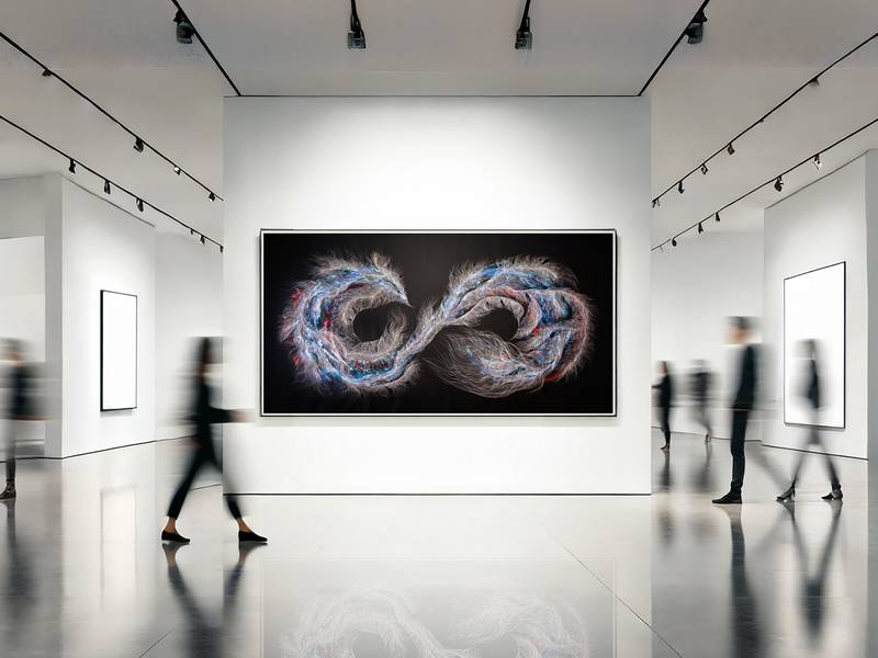 Love of the Universe Abstract Painting Natalia Revoniuk - Subjektiv.art