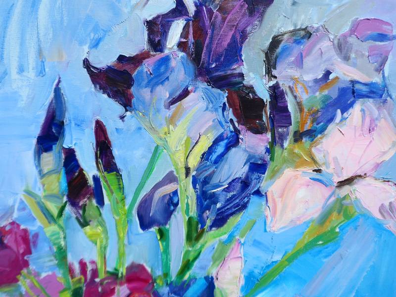 Bouquet flowers Expressive and gestural Painting Yehor Dulin - Subjektiv.art