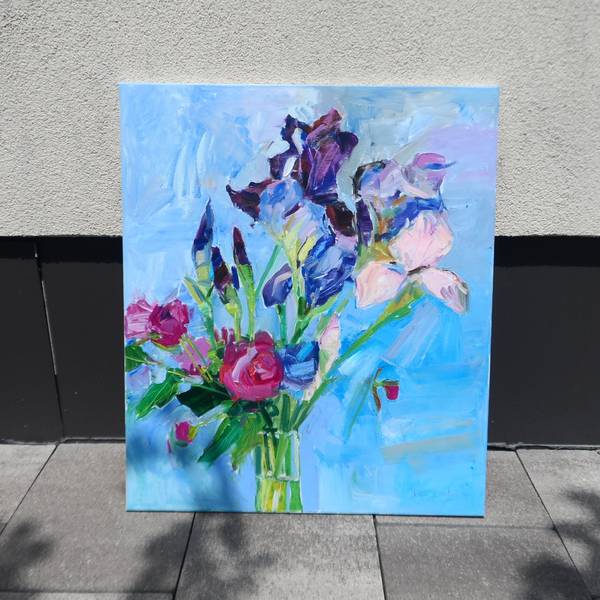 Bouquet flowers Expressive and gestural Painting Yehor Dulin - Subjektiv.art