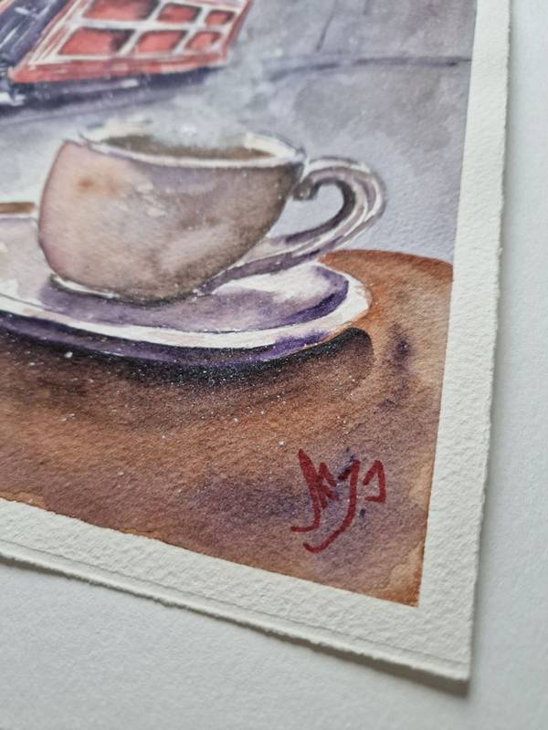 A tram to memories Expressive and gestural Painting Olena Yemelianova - Subjektiv.art