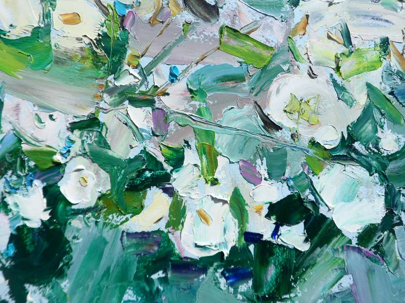 " jasmine flower" Impressionistic Painting Yehor Dulin - Subjektiv.art