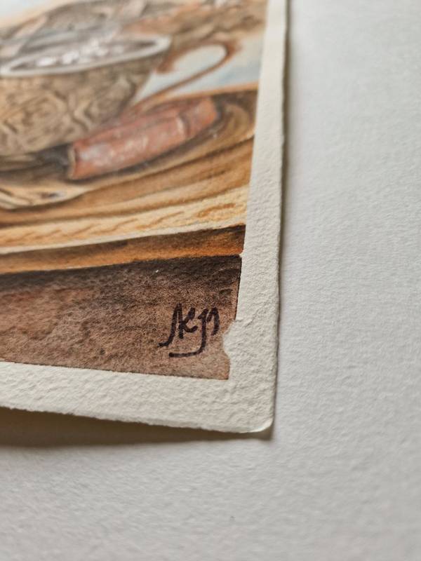 Coffee in Istanbul Expressive and gestural Painting Olena Yemelianova - Subjektiv.art