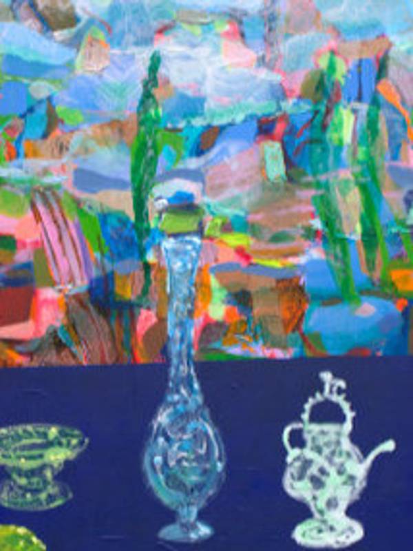 Depuis ta fenêtre je contemplais ta collection romaine, ta main frôlait la mienne, brûlante comme le volcan au loin. Fine Art Painting francois page - Subjektiv.art