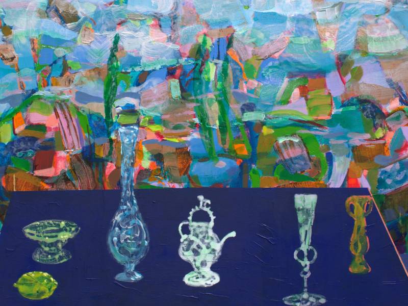 Depuis ta fenêtre je contemplais ta collection romaine, ta main frôlait la mienne, brûlante comme le volcan au loin. Fine Art Painting francois page - Subjektiv.art