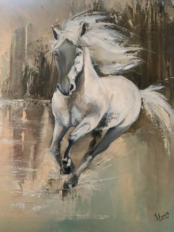 Don’t drive horses Impressionistic Painting Iryna Mytkovska - Subjektiv.art