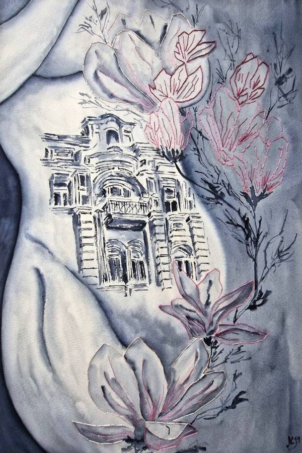 Installation of silence Expressive and gestural Painting Olena Yemelianova - Subjektiv.art