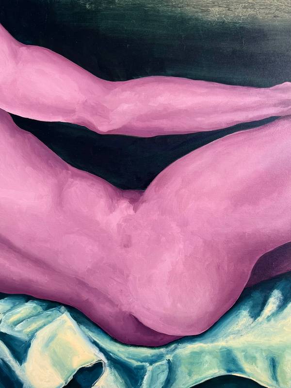 Le violet Odalisque Surrealistic Painting Sacha van Eerten - Subjektiv.art