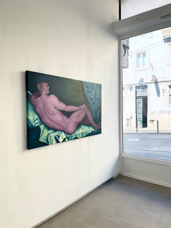 Le violet Odalisque Surrealistic Painting Sacha van Eerten - Subjektiv.art