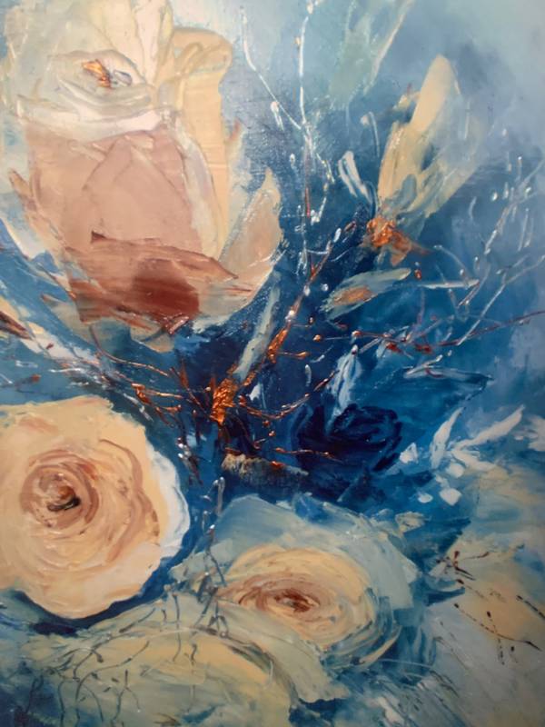 Теа rose Impressionistic Painting Iryna Mytkovska - Subjektiv.art