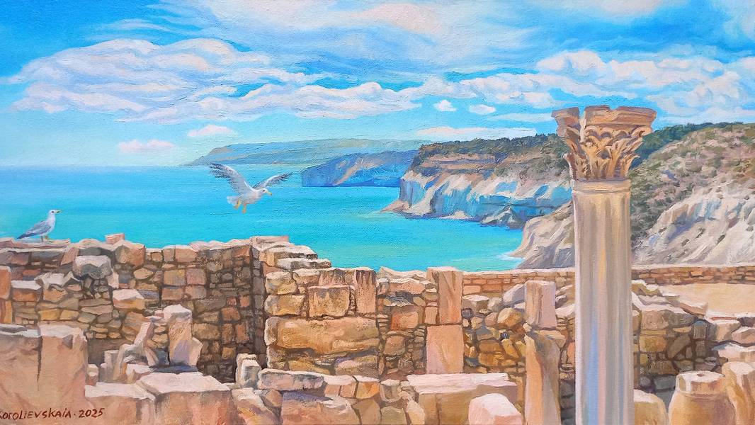 Cyprus. The Voice of Ruins Fine Art Painting Lana Korolievskaia - Subjektiv.art