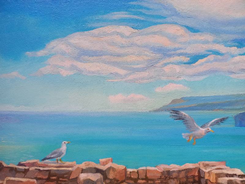 Cyprus. The Voice of Ruins Fine Art Painting Lana Korolievskaia - Subjektiv.art