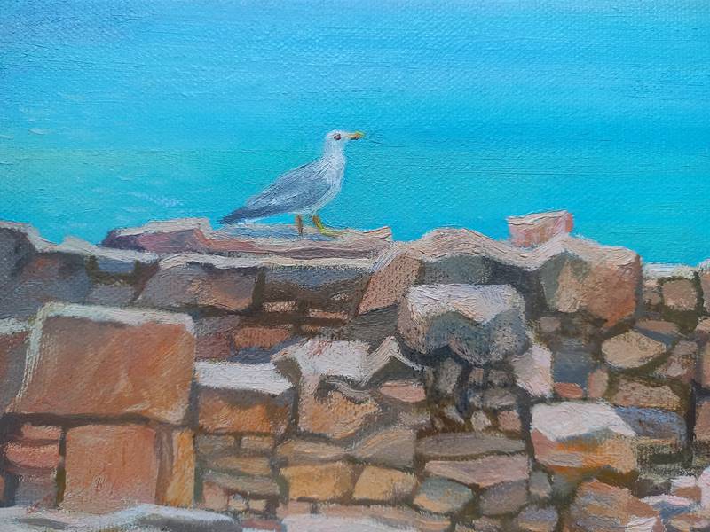 Cyprus. The Voice of Ruins Fine Art Painting Lana Korolievskaia - Subjektiv.art