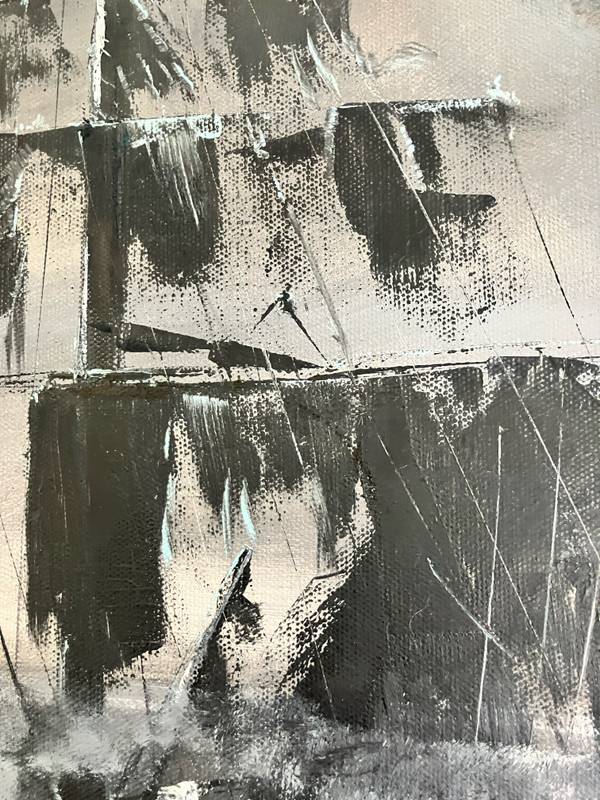 Ghost Ship at Midnight Surrealistic Painting janet sked - Subjektiv.art