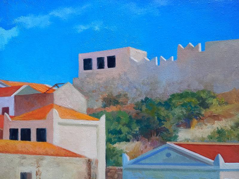Midday on Kastellorizo Fine Art Painting Lana Korolievskaia - Subjektiv.art