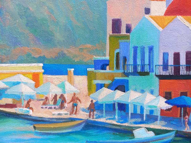 Midday on Kastellorizo Fine Art Painting Lana Korolievskaia - Subjektiv.art