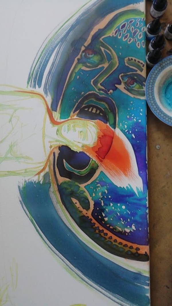 The one who hides behind the cherubim Fine Art Drawing Myroslava Perevalska - Subjektiv.art