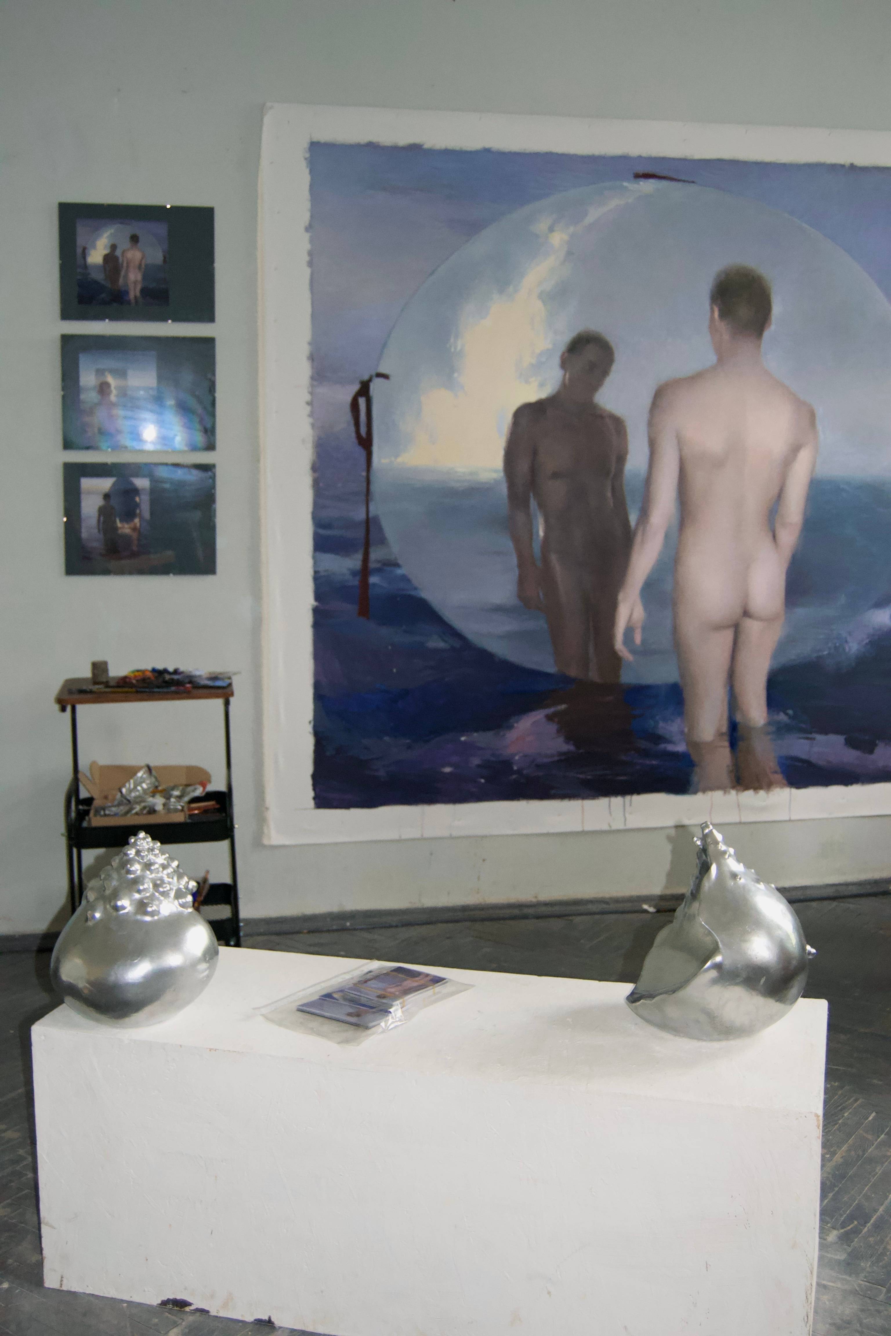 "The Image That Waited But No One Chose It (Canvas Version)", 2025 Surrealistic Painting Yuliia Holub - Subjektiv.art