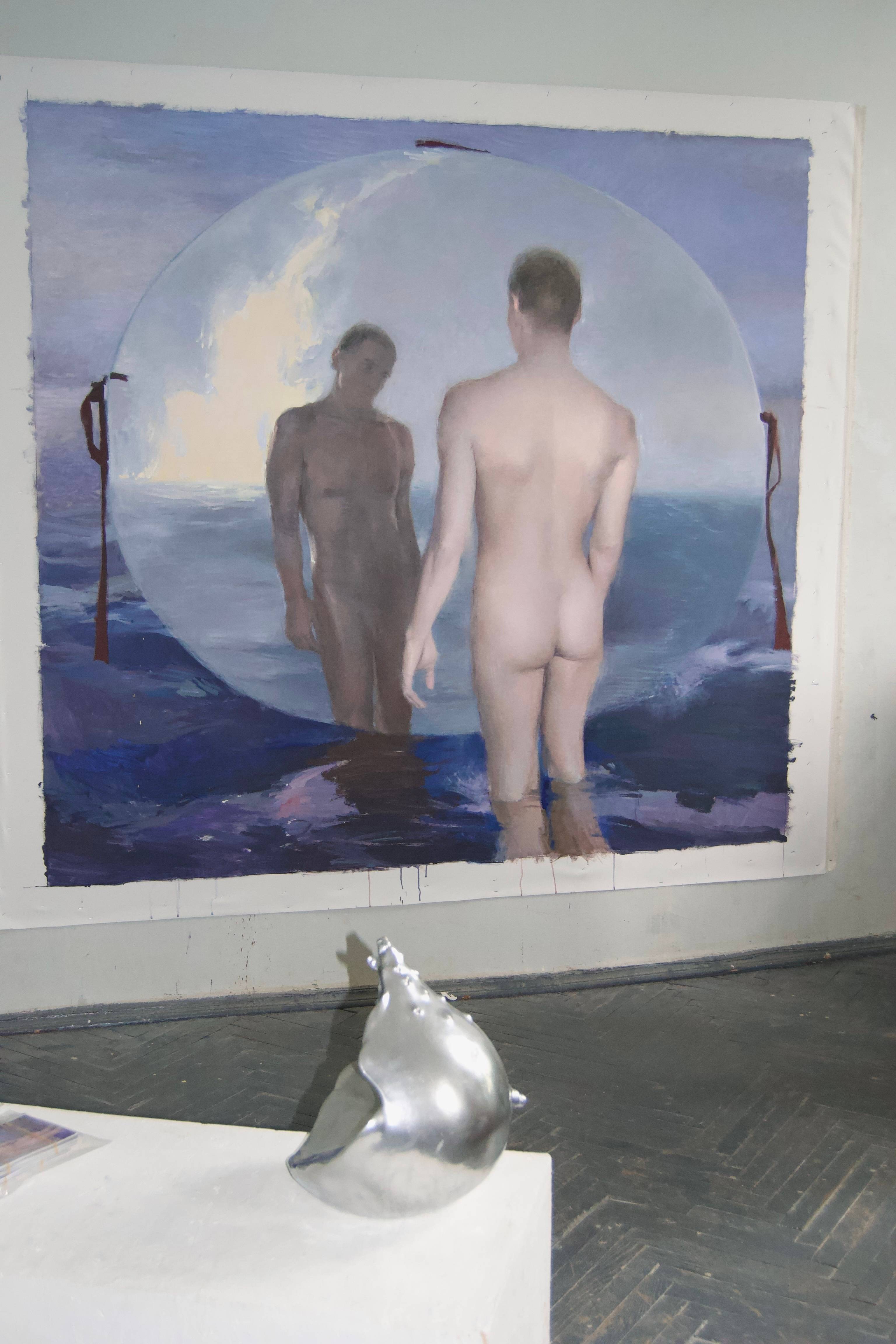 "The Image That Waited But No One Chose It (Canvas Version)", 2025 Surrealistic Painting Yuliia Holub - Subjektiv.art
