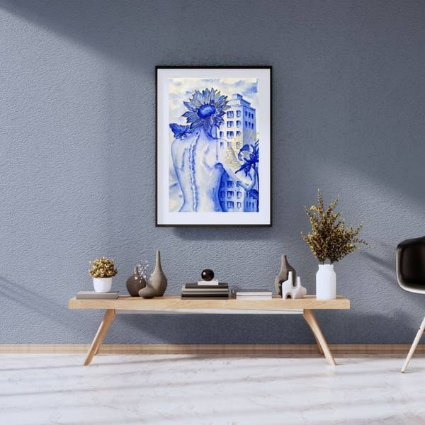 Where I am, there it blooms Expressive and gestural Painting Olena Yemelianova - Subjektiv.art