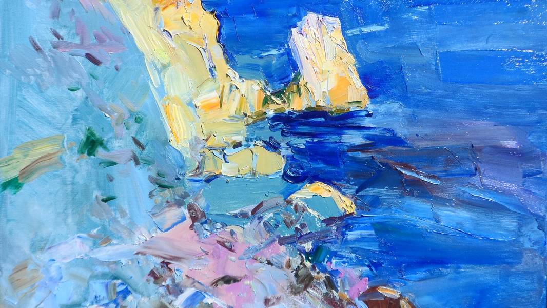 Sardinia. Warm evening Impressionistic Painting Yehor Dulin - Subjektiv.art