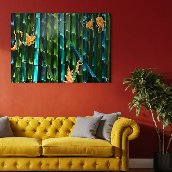 Goldfish Fine Art Painting Kateryna Khapilina - Subjektiv.art