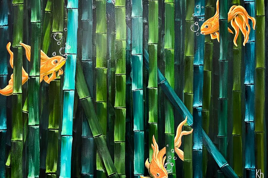 Goldfish Fine Art Painting Kateryna Khapilina - Subjektiv.art