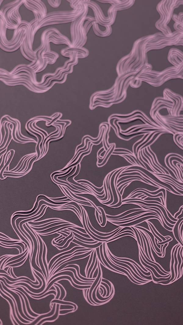 Pink Abstract Mixed media Olha Hnativ - Subjektiv.art