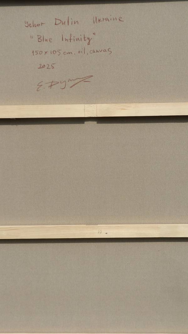 Blue infinity Expressive and gestural Painting Yehor Dulin - Subjektiv.art