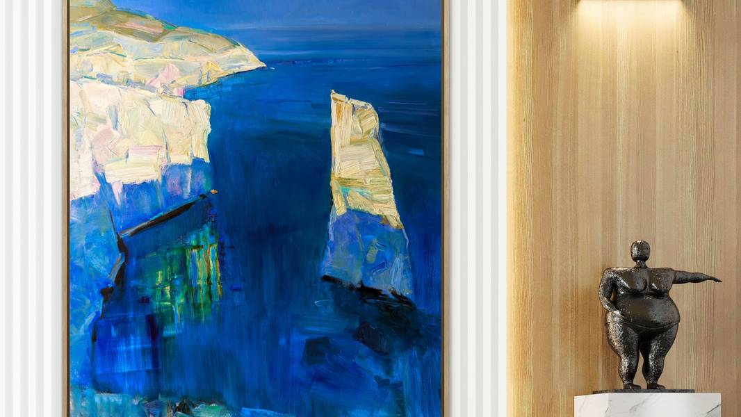 Blue infinity Expressive and gestural Painting Yehor Dulin - Subjektiv.art