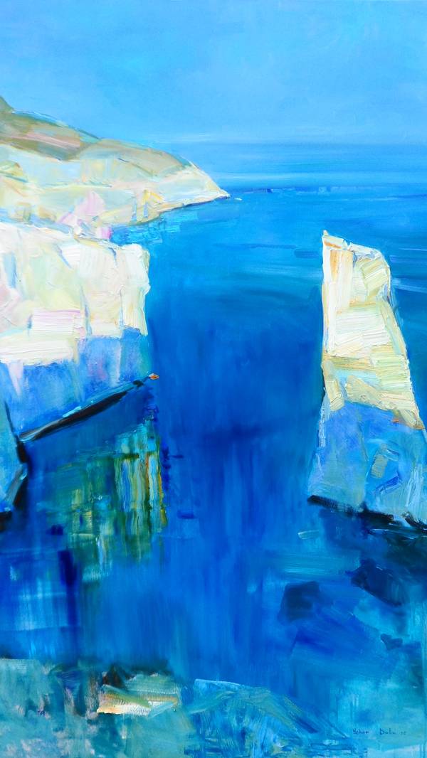 Blue infinity Expressive and gestural Painting Yehor Dulin - Subjektiv.art