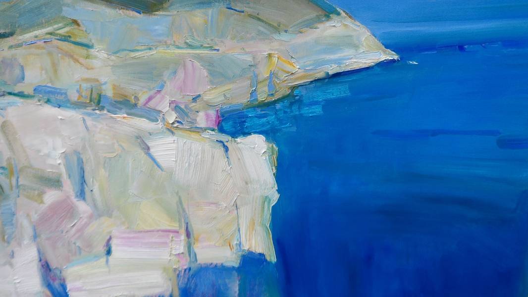 Blue infinity Expressive and gestural Painting Yehor Dulin - Subjektiv.art