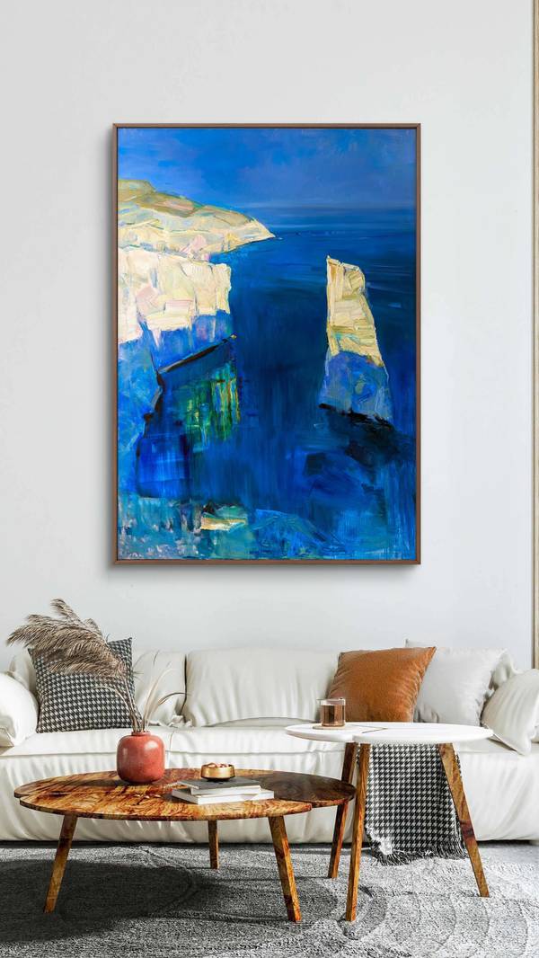 Blue infinity Expressive and gestural Painting Yehor Dulin - Subjektiv.art