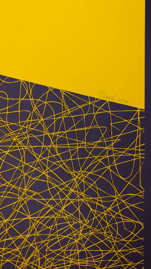 Stretched Out Abstract Mixed media Olha Hnativ - Subjektiv.art