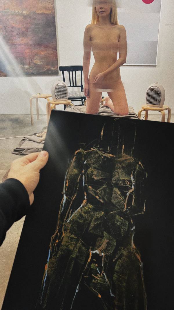 BLACK PASTELS / №107 Expressive and gestural Drawing Vitaliy Dmytruk  - Subjektiv.art
