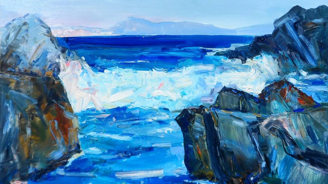 " Sardinia " Impressionistic Painting Yehor Dulin - Subjektiv.art