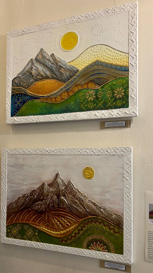 Harmony of the mountains: the language of symbols Fine Art Painting Yuliia Kiselova - Subjektiv.art