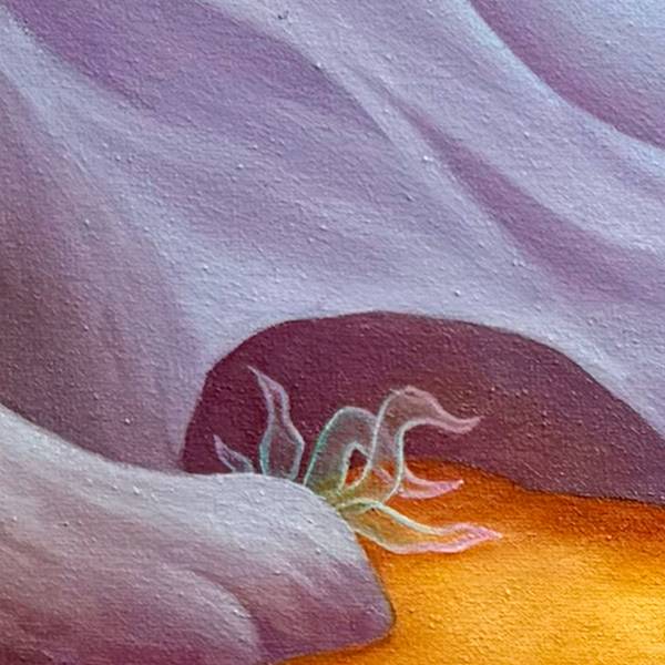 The secret bay Surrealistic Painting Ket White - Subjektiv.art