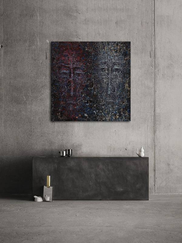 Two 1 Abstract Painting Liudmila Davydenko - Subjektiv.art