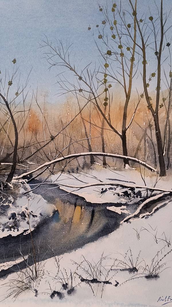 Syretskyi banks Impressionistic Painting Eugene Kachan - Subjektiv.art