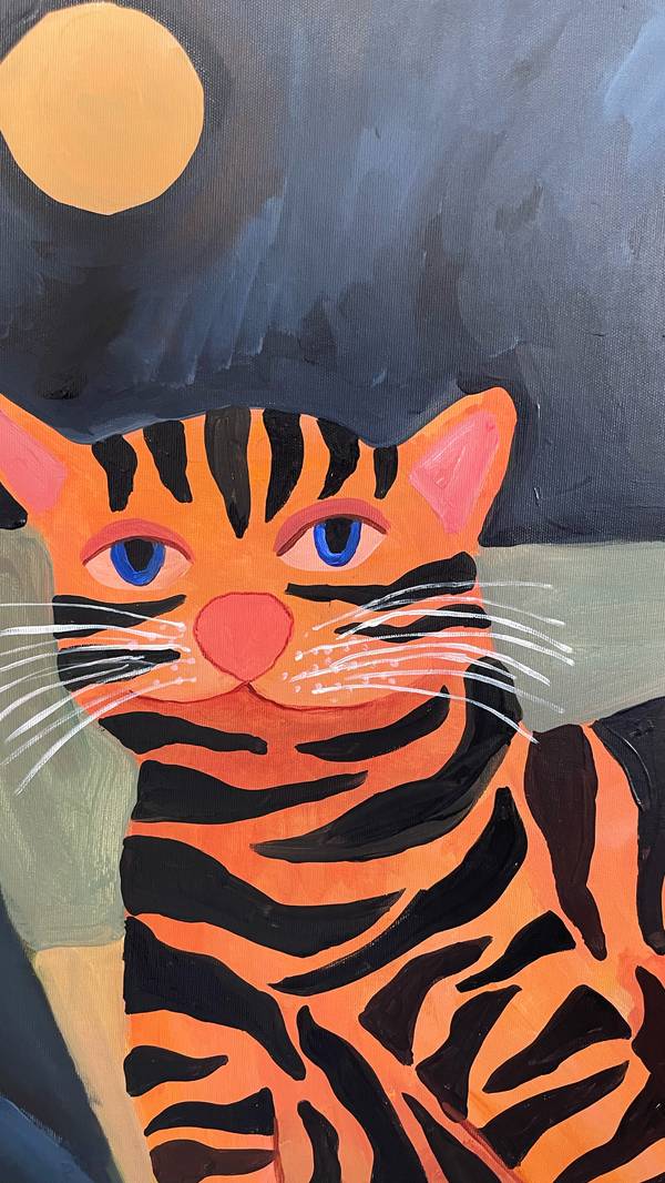 Idyll with Tiger Fine Art Painting Oksana Fedchyshyn - Subjektiv.art