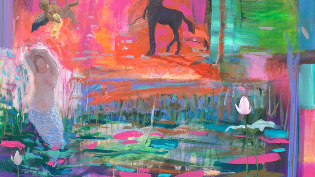 L'hésitation du centaure ou comment tout à coup le centaure se sentit un instant étranger à son corps. Fine Art Painting francois page - Subjektiv.art