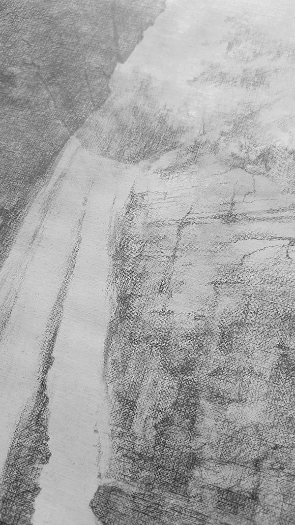Waterfall II Graphic, illustrative and typographic Drawing Oksana Duchenchuk - Subjektiv.art