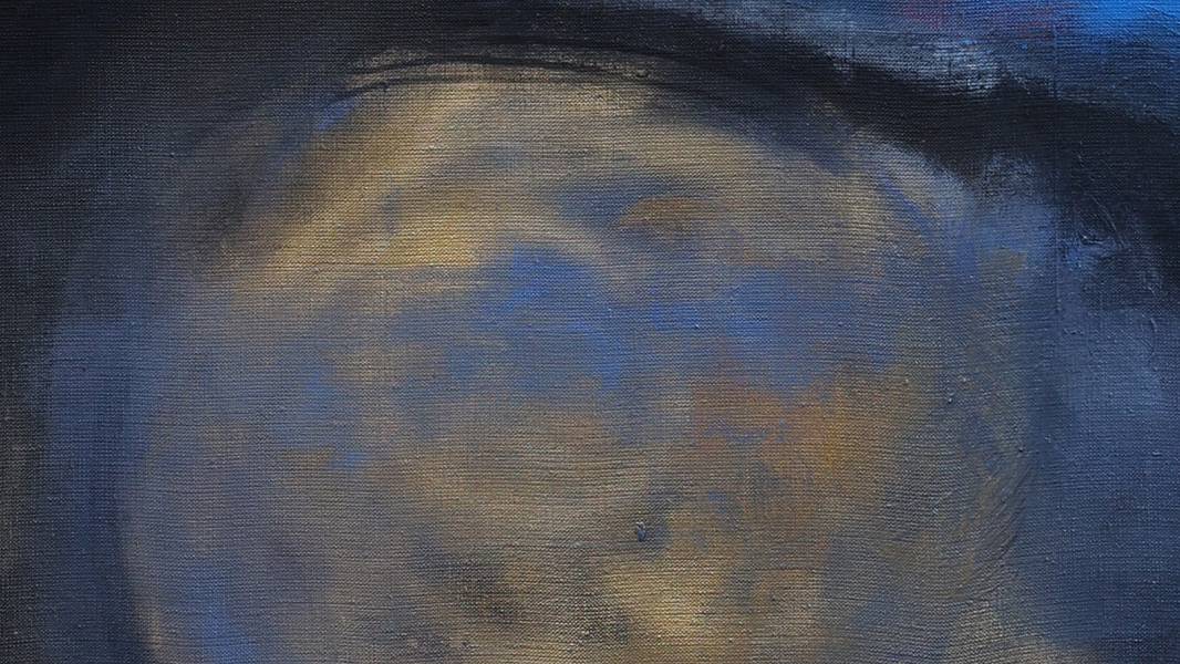 Gold, Black and Blue Abstract Painting Artem Andreichuk - Subjektiv.art