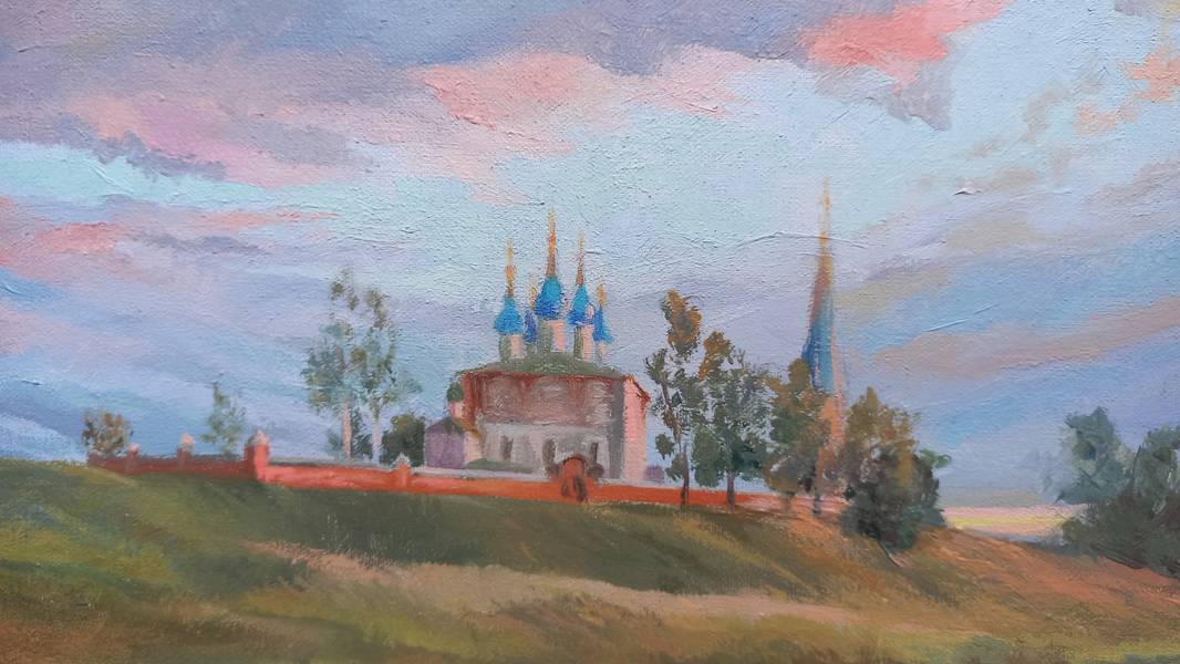 Evening on a Quiet River Fine Art Painting Lana Korolievskaia - Subjektiv.art