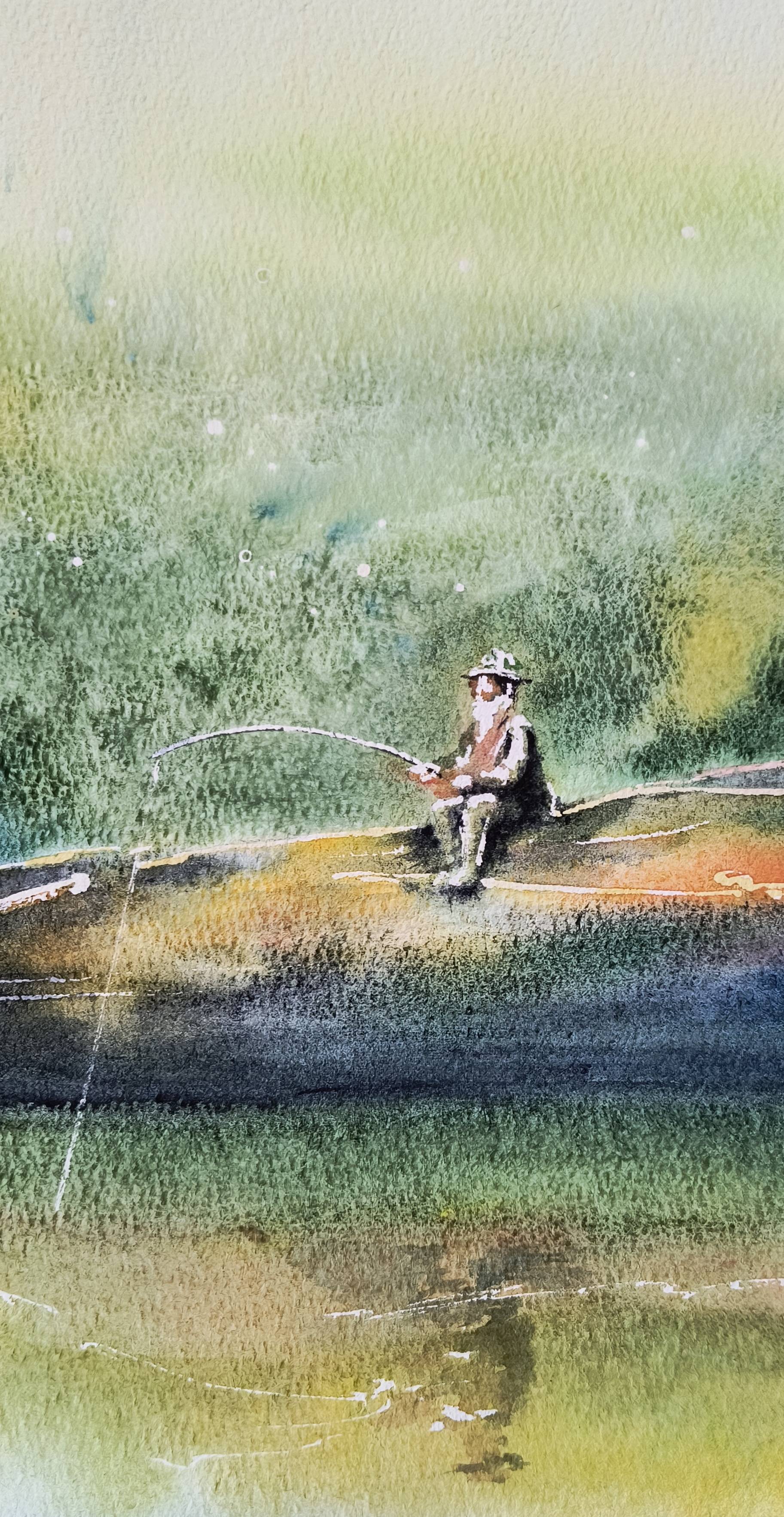 Fishermen Impressionistic Painting Eugene Kachan - Subjektiv.art