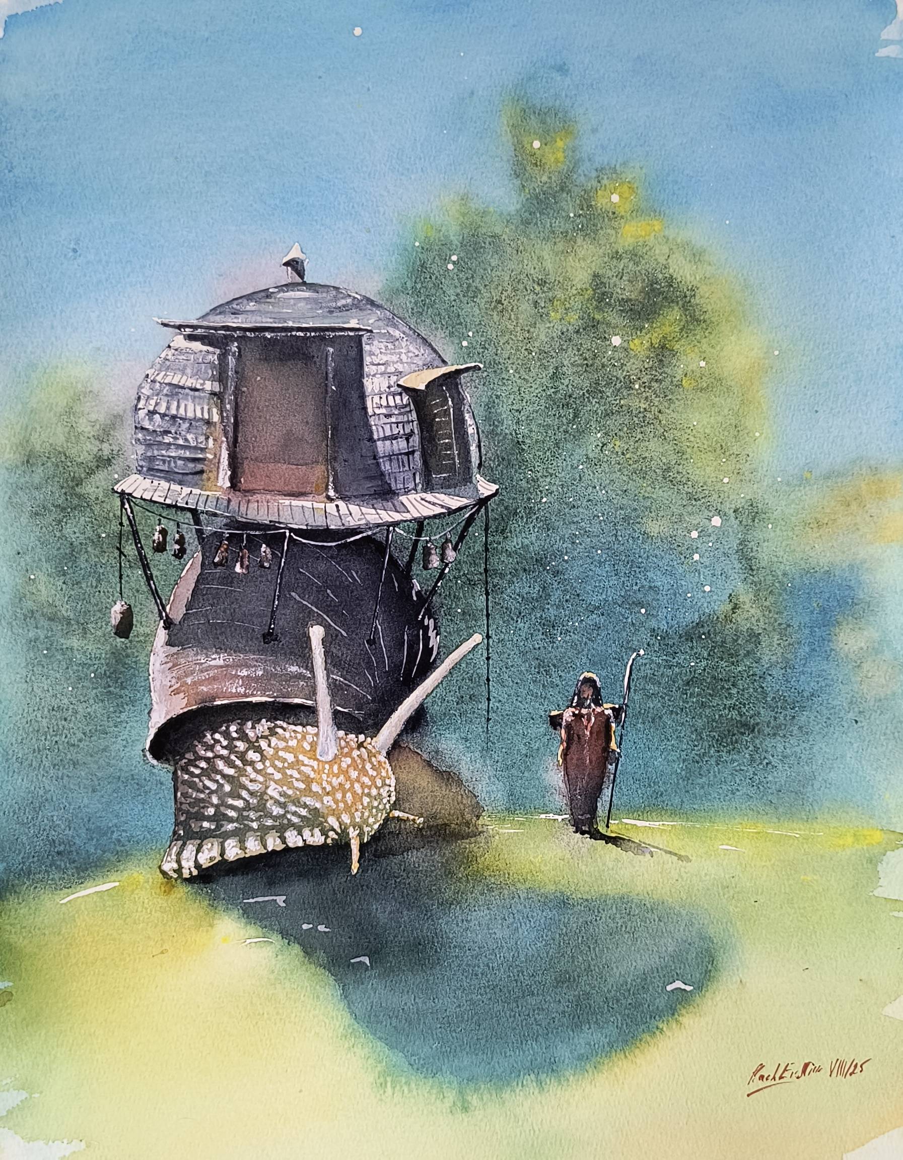 Wanderers Impressionistic Painting Eugene Kachan - Subjektiv.art