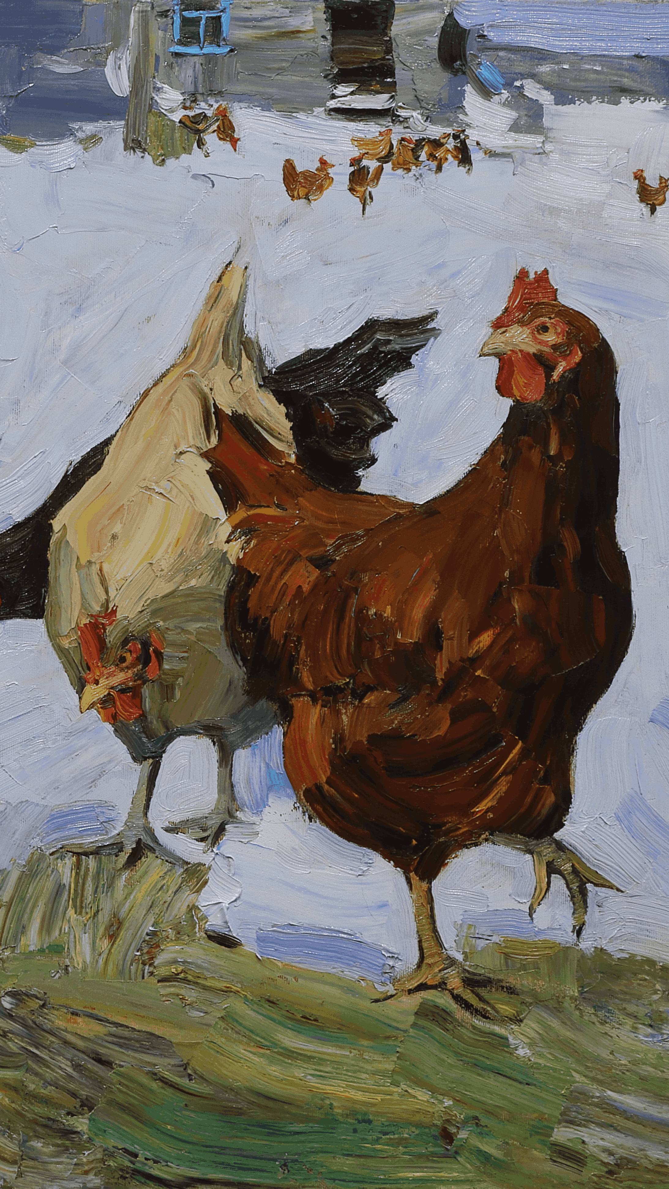 In the yard Fine Art Painting Ruslan Ivashenko - Subjektiv.art