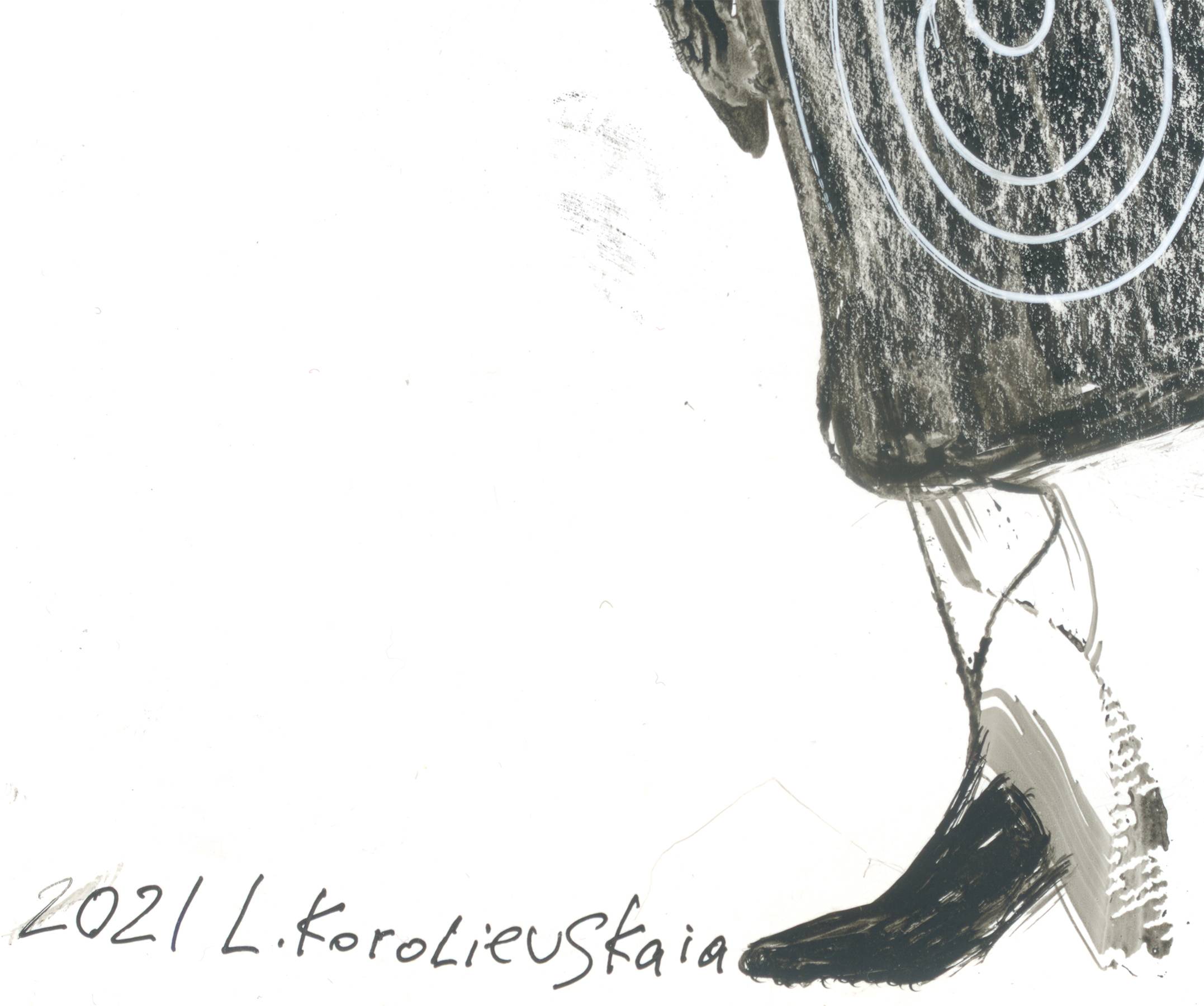 Mysterious stranger Fine Art Drawing Lana Korolievskaia - Subjektiv.art